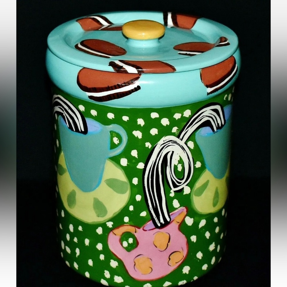 Droll Designs Art Pottery Canister/Cookie jar